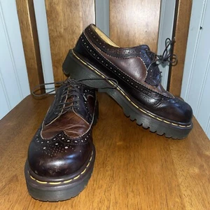 Zapatos De Colección Dr Martens Dos Tonos Marrón Punta de Ala Para Hombres Reino Unido 5 EE. UU. 6 Cuero Brogue 3989 - Imagen 1 de 8