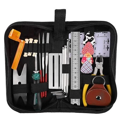 26Pcs Guitar Care Cleaning Repair Tool Kit Luthier Setup Maintenance Tools UK