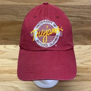 USC Trojans Hat Red The Game Circle Logo Embroidered Adjustable Snapback Cap - Picture 1 of 10