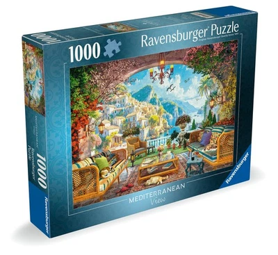 Rompecabezas Ravensburger Mediterranean Terrace View 1000 piezas para adultos y Foto 1 de 4