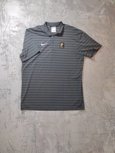 Nike Baseball Pittsburgh Pirates Gray W/ Black Stripes Polo Shirt Mens L - Picture 1 of 11