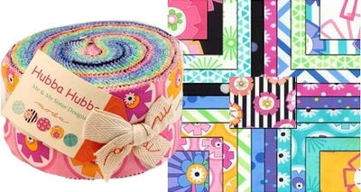 Moda Fabric Jelly Roll - Hubba Hubba - Precut Cotton Squares - Quilting Fabric - Image 1 of 2