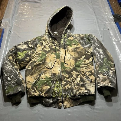 Vintage Oak Country Image Camo Jacket Youth XL Made In USA Full Zip Hooded - Image 1 of 4