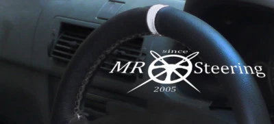 Para 95-02 VAUXHALL VECTRA B Funda De Volante De Cuero Negro + Correa Gris Claro - Imagen 1 de 4