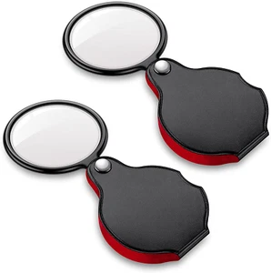 2PCS Upgrade 10X Small Magnifying Glasses for Kids/Senior, Pocket Magnifier for - Picture 1 of 12