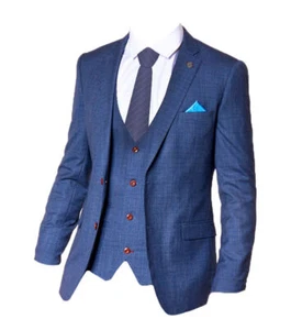 MENS MARC DARCY 1 PC BLAZER NO WAISTCOAT ( BLAZER ONLY ) STYLE RICHMOND - BLUE - Picture 1 of 2