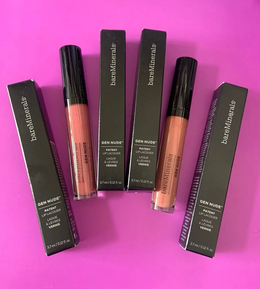 BareMinerals Gen Akt Patent Lippenlack_Werk_Jungenspielzeug oder Dahling 3,7 ml brandneu in Verpackung glänzend