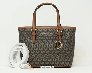 MICHAEL KORS JET SET TRAVEL XS Carry All Crossbody Top Zip Tote NWT $498 - Picture 1 of 9