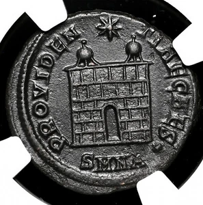 ROMAN EMPIRE. Constantine II, AD 337-340. Æ3, Campgates, NGC XF - Picture 1 of 4