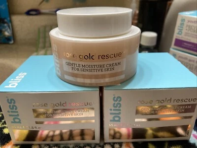Crema hidratante suave BLISS Rose Gold Rescue piel sensible 1,7 oz nueva en caja Foto 1 de 2
