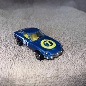 PlayArt Datsun 240Z Made in Hong Kong Blue yellow #7 Missing A Headlight - Picture 1 of 10