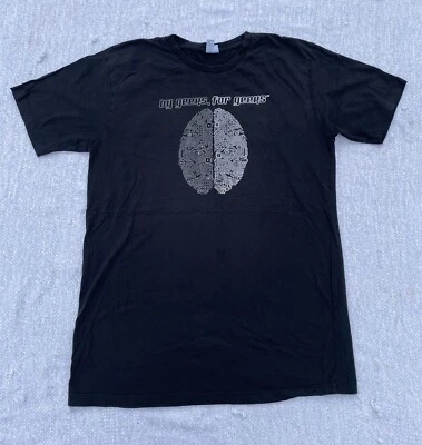 Brain By Geeks For Geeks Large Black Graphic T-Shirt - Image 1 of 4