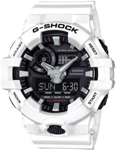 New Casio G-Shock GA700-7 Super Illuminator Ana-Digital 3D White Men's Watch - Picture 1 of 1