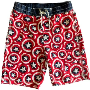 Gap Surf X Marvel Boardshorts Lined All-Over Cpt America Boys XL 12 Regular - Picture 1 of 23