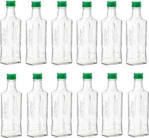 12 x 250 ml Flaschen mit Schraubverschluss Glasflasche Likör Wein Schnaps - Bild 1 von 9