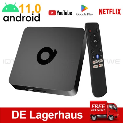 IOTWE 2025 Neu Smart TV BOX 32GB Android 11.0 5G WiFi 4K HDR10+ Quad Core Media Player