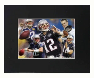 New England Patriots Tom Brady NFL Football Print Picture Art Poster Matted 8x10 - Picture 1 of 5