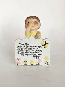 Figura Dear God When We Get Into Trouble... Dear God Kids 4"" Enesco - Imagen 1 de 8