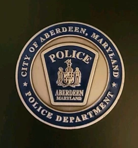 CITY OF ABERDEEN MARYLAND POLICE DEPARTMENT CHALLENGE COIN - Picture 1 of 2
