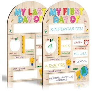 First & Last Day Of School Board Chalkboard Wooden Double-sided Cute...80% OFF  - Picture 1 of 9