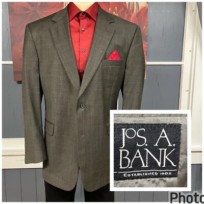 De colección Jos A Bank Traje Chaqueta Blazer Abrigo Deportivo Para Hombres 46R Cuadros Lana Cachemira Foto 1 de 4