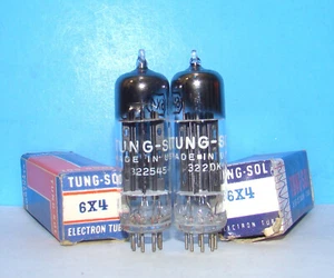 Amplificatore audio radio d'epoca 6X4 NOS Tung-Sol tubi vuoto 2 valvole testato 6202 - Foto 1 di 3