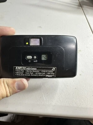 Vivitar XM130 Point & Shoot Advance Photo System Flash Film Camera - Black Vnt - Image 1 of 4