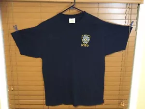 NYPD Police Department Men's Shirt Size Large XL Blue Short Sleeve / Brand New - Picture 1 of 2
