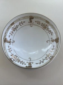 Nippon Footed Candy Dish Bowl Hand Painted Porcelain Grape Motif Gold Trim - Picture 1 of 6