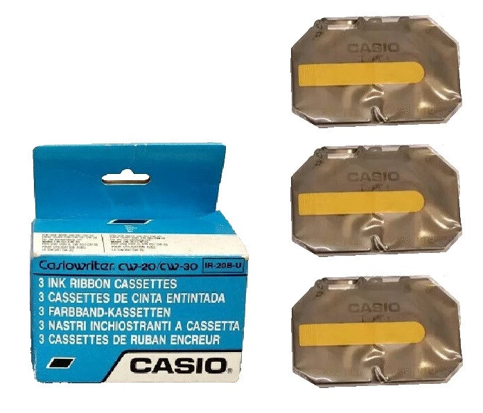3x Original Ribbon Group 412 Casio Casiowriter CW-16 CW-20 CW-25 CW-30 IR-20B - Image 1 of 1