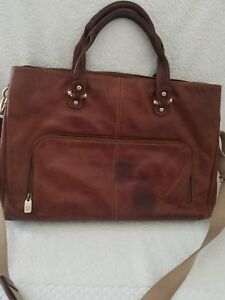 Liz claiborne Vintage leather Messenger Bag, Handbag, Laptop Carrier