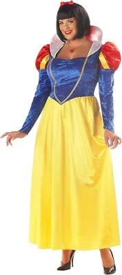 Snow White Fairy Tale Storybook Fancy Dress Up Halloween Plus Size Adult Costume - Изображение 1 из 2