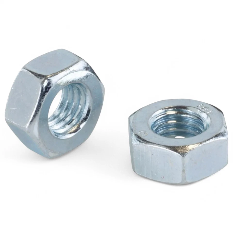 DH & JS TRADING HEX STEEL NUTS FULL BZP ZINC PLATED METRIC M4 M5 M6 M8 M10 M12 M14 M16 M20