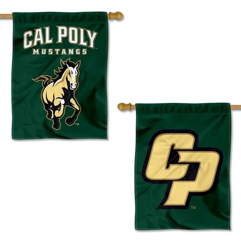 California Polytech State University Wordmark Two Sided House Flag Cover