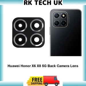 For Huawei Honor X6 X8 5G Rear Back Camera Glass Lens With Adhesive Replacement - Picture 1 of 1