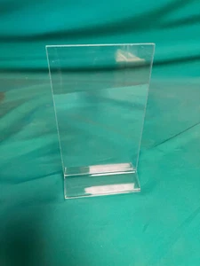 4" x 7" Clear Acrylic Sign Holder Top Load pack of 7 - Picture 1 of 3