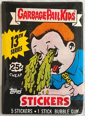 1988 Topps Garbage Pail Kids Original 13th Series 13 OS13 5-Card Wax Pack GPK - Image 1 of 2