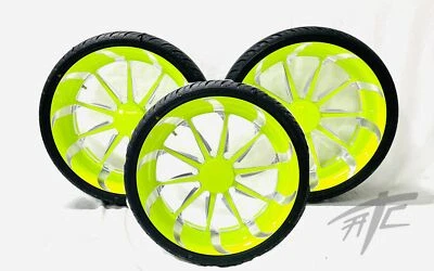 18" MANTA GREEN CONTRAST CUT TORNADO WHEELS & TIRES (3) 09-12 CAN-AM SPYDER Foto 1 de 4