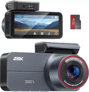 Dash Cam 2.5K QHD, 3.39" IPS Dash Camera for Cars with 32GB Card 160° Wide Angle - Picture 1 of 6