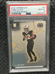 2022 Panini Chronicles Chris Olave Dynagon SILVER Prizm Rookie RC PSA 10 #D7 - Picture 1 of 2