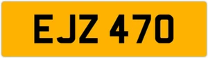 EJZ 470 E 3x3 DATELESS PRIVATE NUMBER PLATE EM EMM EMMA EVE EVA EUAN ERIC ELA ED - Picture 1 of 1