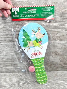 Weihnachten Paddle Ball Spiel Let it Snow Kinder Kinder ab 4+ Spielzeug Urlaubsgeschenk - Bild 1 von 4