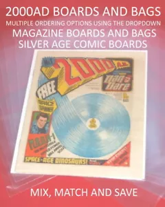 2000AD and/or A4 Magazine Boards and Bags - Mix And Match Sizes & Quantities - Foto 1 di 11