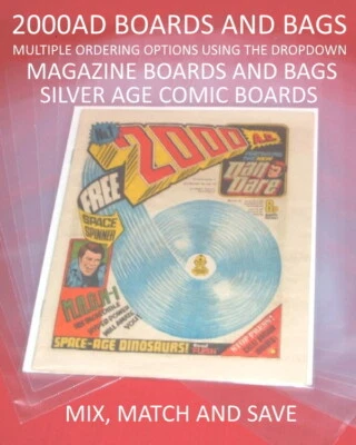 INCOGNITO COMICS 2000AD and/or A4 Magazine Boards and Bags - Mix And Match Sizes & Quantities