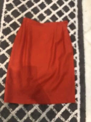 Falda lápiz de lana naranja Burberry talla 40 EE. UU. 4 Foto 1 de 4