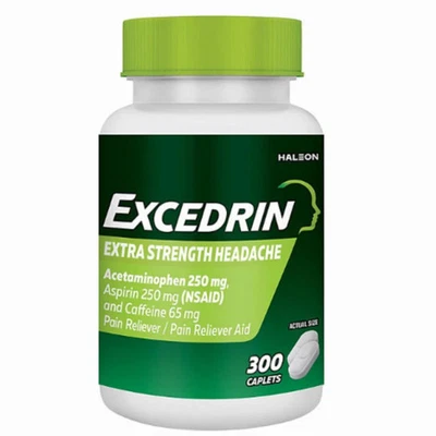 Excedrin Extra Strength Caplets, Pain Reliever Aid 250 mg., 300 ct. - Image 1 of 4