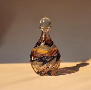 Mundgeblasener Parfümflakon - Borosilikatglas nachfüllbar Kunstglas Flakon - Bild 1 von 13