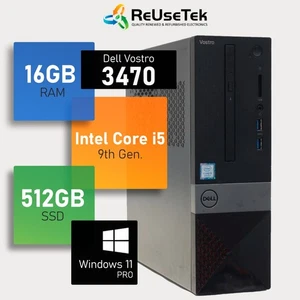 Dell Vostro 3470 SFF Intel i5-9400 2.90GHz 512GB SSD 16GB RAM WiFi+BT Win 11 Pro - Picture 1 of 20