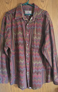 The Territory Ahead Southwest Button Up Men's Flannel Shirt Size XL Aztec - Picture 1 of 3