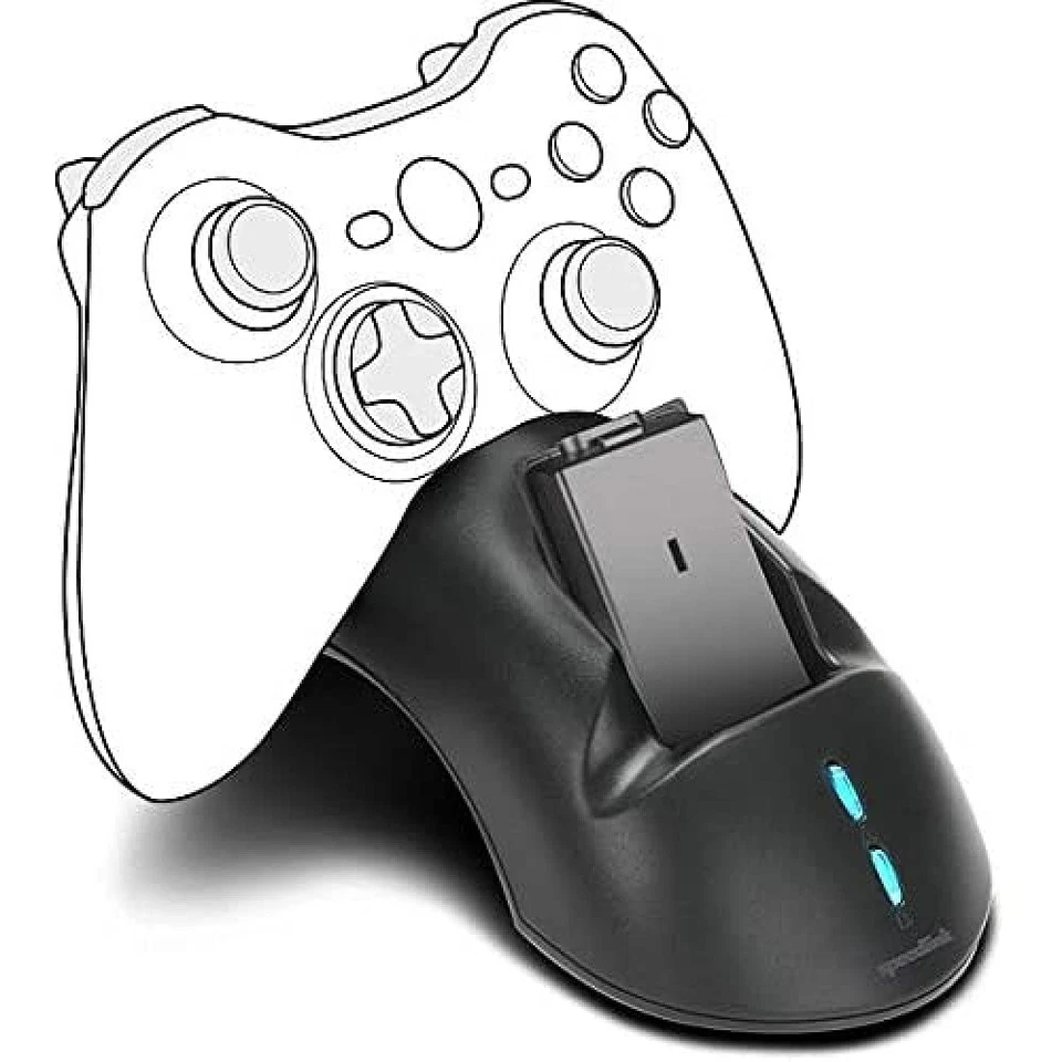 Xbox 360 - Ladestation für zwei Controller #schwarz ohne Akkus [Speedlink] - Bild 1 von 1
